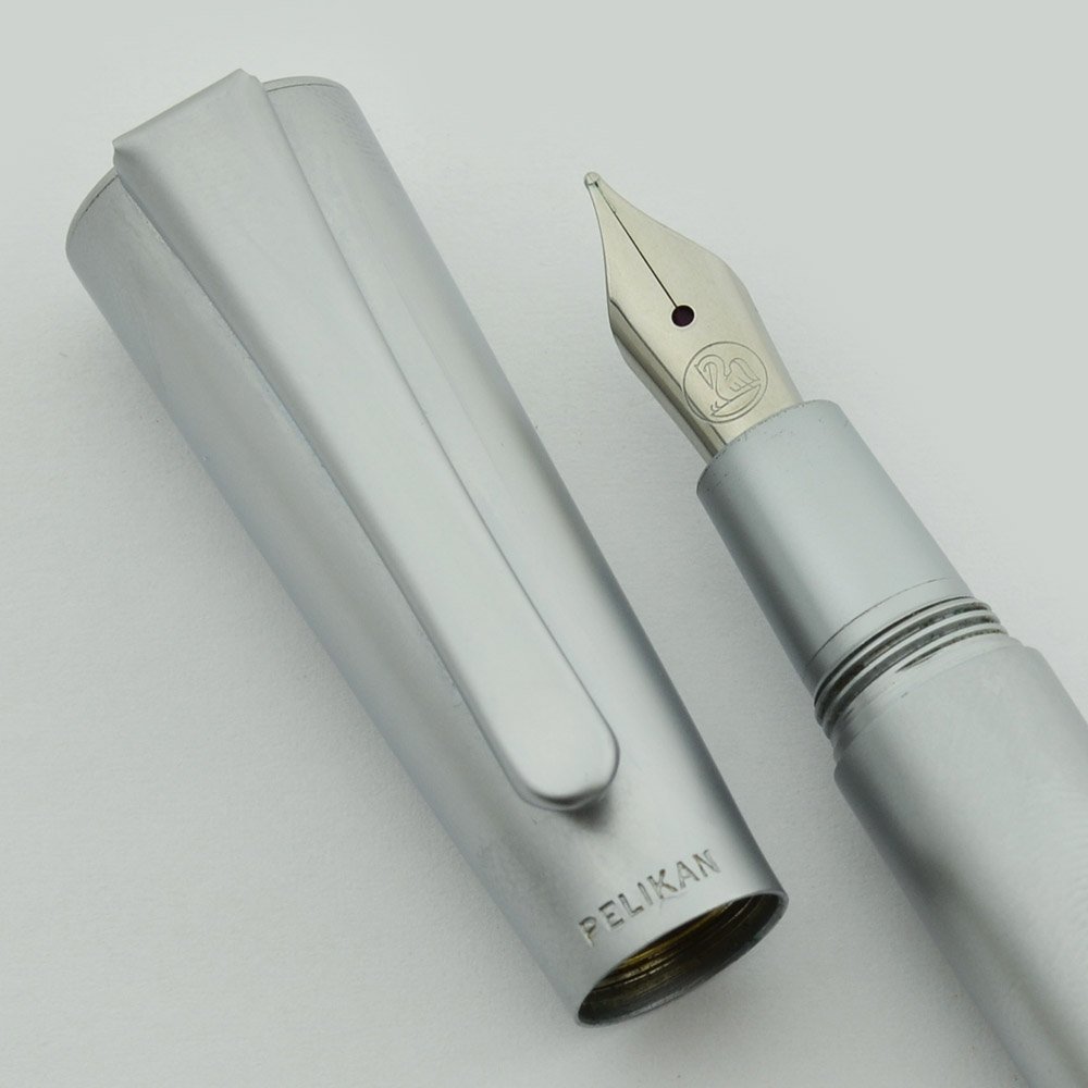 Pelikan Pharo P72 Fountain Pen - Matte Aluminum, Medium Steel Nib